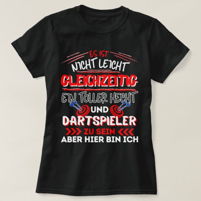 Dart Player Darts Dart Team Dart Saming T Shirt (Design framsida)