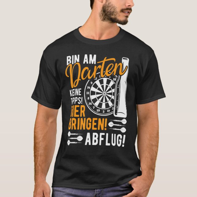 Dart Player säger "Costume Dart Beer Deflation" T Shirt (Framsida)