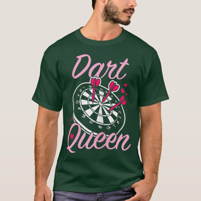 Dart Queen shirt Dart-spelare för kvinnor T Shirt (Framsida)