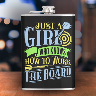 Dart Queen Vinyl Wrapped Flask 8 oz. Fickplunta