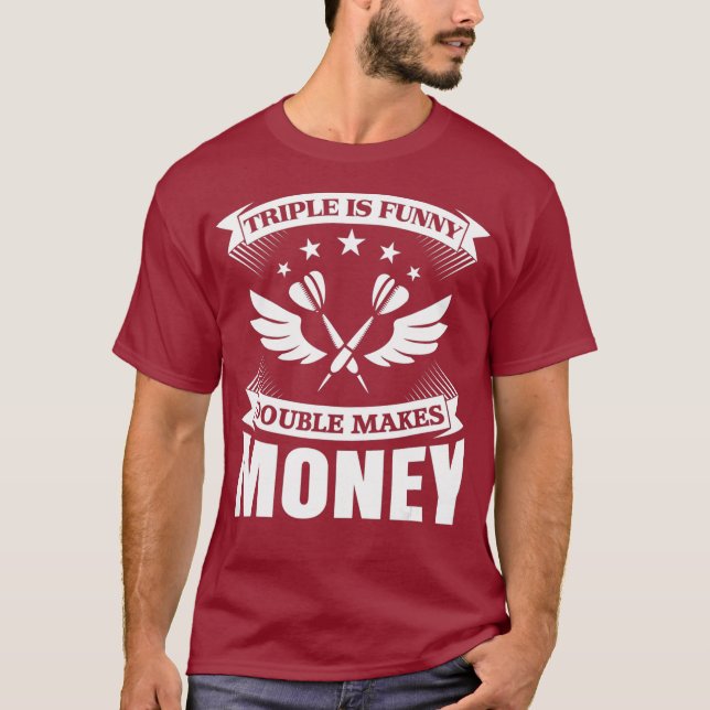 Dart Team Gift Funny Dart Player T Shirt (Framsida)