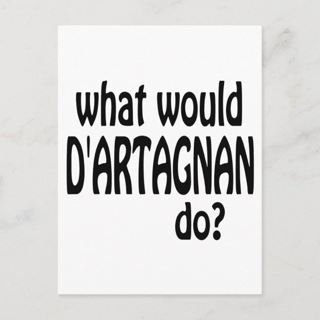 D'Artagnan Vykort (Framsida)