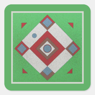 Dartball Board Fyrkantigt Klistermärke