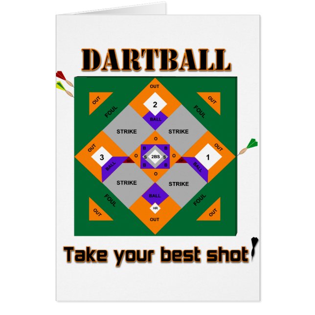 Dartball Hälsningskort (Framsidan)