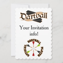 Dartball-inbjudningar