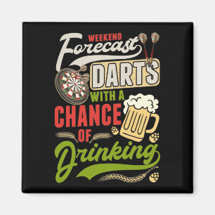 Dartboard 180 Darts and Beer Magnet