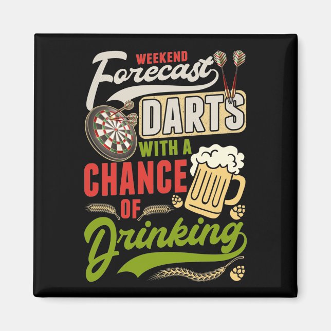 Dartboard 180 Darts and Beer Magnet (Framsidan)