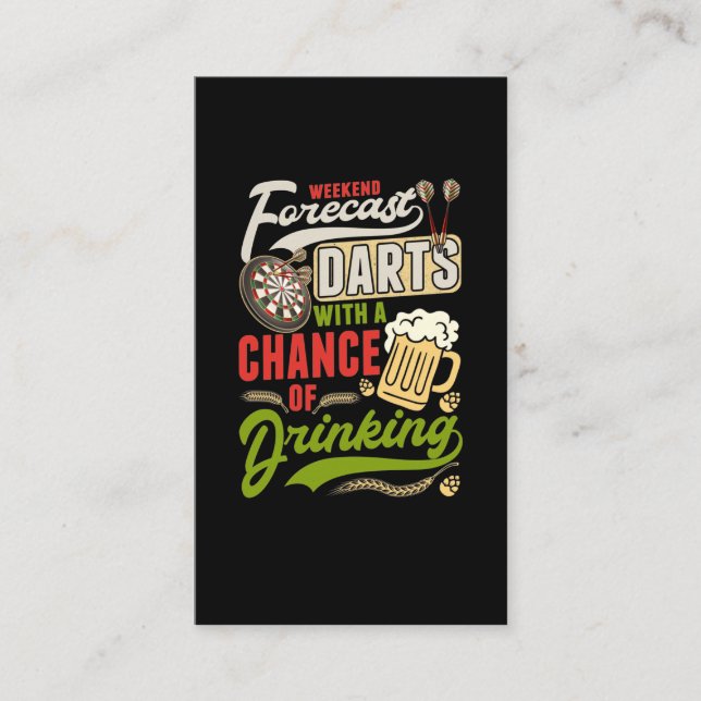 Dartboard 180 Darts and Beer Visitkort (Framsida)