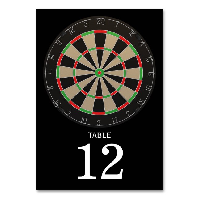 Dartboard Älskare Bullseye Darts Bordsnummer (Baksidan)