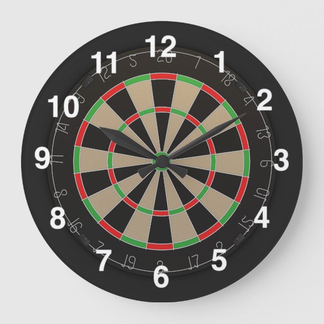 Dartboard Älskare Stor Klocka (Framsida)