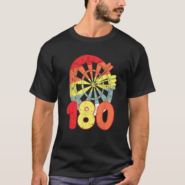 Dartboard Arrows Number Darts Player T Shirt (Framsida)