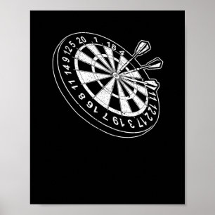 Dartboard Bulls Öga-dart-spelare fläkt-dartboard Poster
