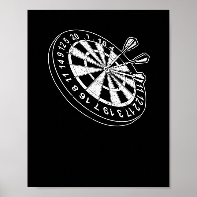 Dartboard Bulls Öga-dart-spelare fläkt-dartboard Poster (Framsidan)