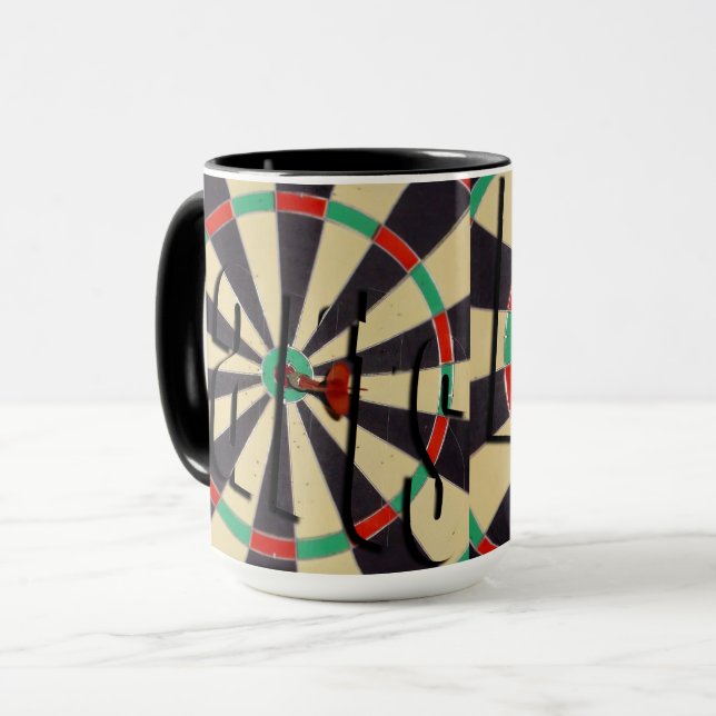 Dartboard Bullseye, Combo Coffee Mugg (Framsida vänster)