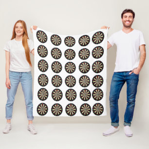 Dartboard Bullseye Mönster, Medium Fleece Blanket