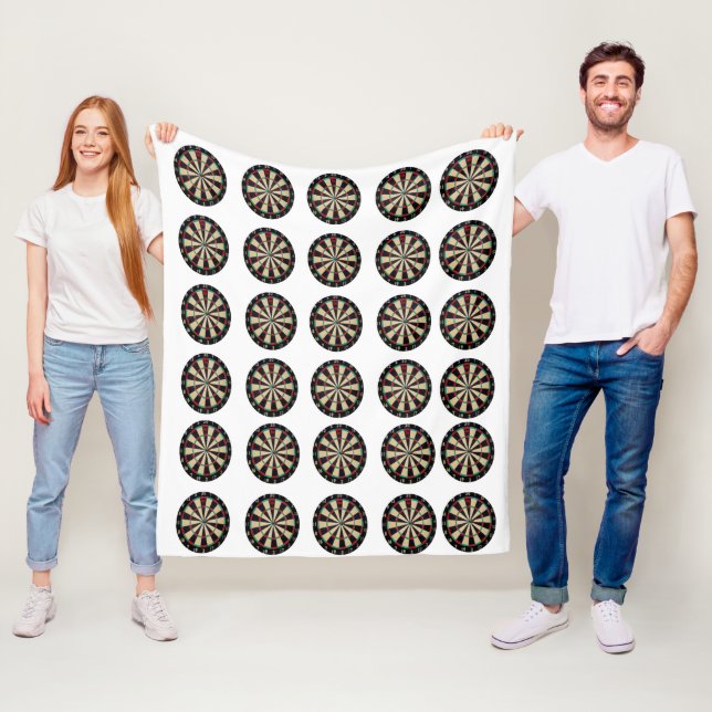Dartboard Bullseye Mönster, Medium Fleece Blanket (På plats)