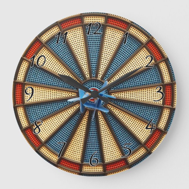 Dartboard Bullseye Stor Klocka (Framsida)
