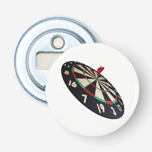 Dartboard Bullseye, vit Magnetic Flaska-öppnare. Flasköppnare