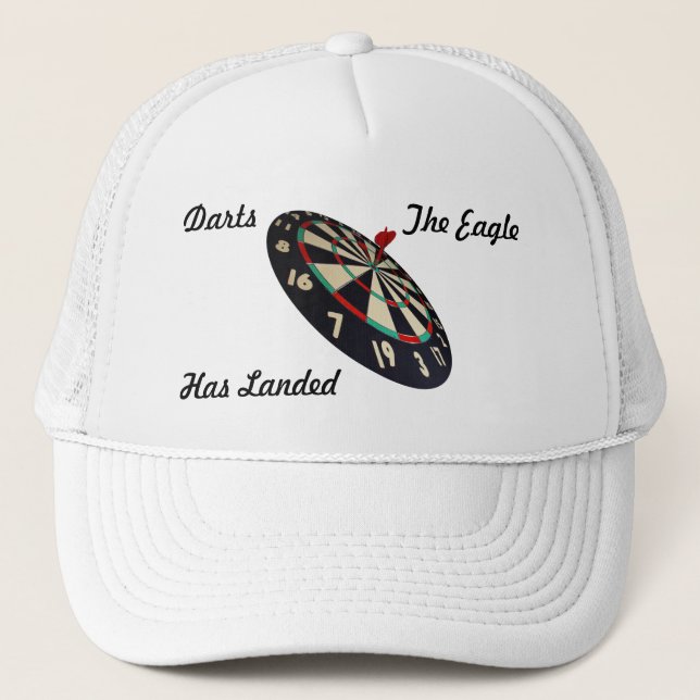 Dartboard Bullseye with Darts Logotyp, Truckerkeps (Framsida)