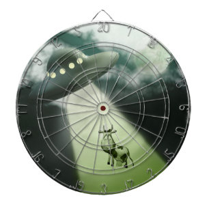 Dartboard Comical UFO Cow Abduction Piltavla