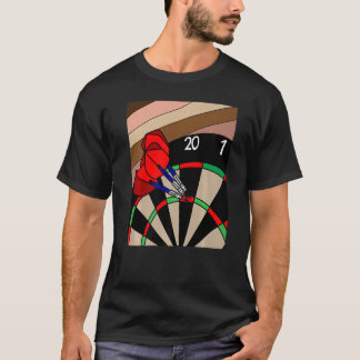 Dartboard Dart Player med mörka punkter T Shirt