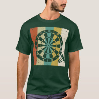 Dartboard Darts Dart som siktar på Retro genom att T Shirt