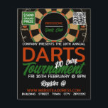 Dartboard-design, Darts Tournament Flygblad<br><div class="desc">Dartboard Design,  Darts Tournament Advertising Flyers by the Affärskort Store.</div>