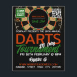 Dartboard-design, Darts Tournament Flygblad<br><div class="desc">Dartboard Design,  Darts Tournament Advertising Flyers by the Affärskort Store.</div>