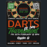 Dartboard-design, Darts Tournament Reklamblad<br><div class="desc">Dartboard Design,  Darts Tournament Advertising Flyers by the Affärskort Store.</div>