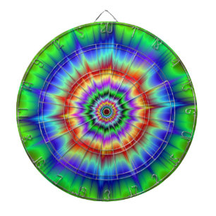 Dartboard Explosion av regnbåge Piltavla