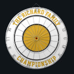 Dartboard för anpassningsbar Family Namn Personlig Darttavla<br><div class="desc">Dartboard Namn Personlig i anpassningsbar Family Lägg till en familj i namn och skapa din personlig familj namn dartboard. Klicka på ANPASSA om du vill ändra texten färg eller på färgerna. Du kan ÖVERFÖRA DESIGN på andra Zazzle-produkter och justera den så att den passar de flesta Zazzle-objekt. StandardStudio-design görs i...</div>