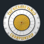 Dartboard för anpassningsbar Family Namn Personlig Darttavla<br><div class="desc">Dartboard Namn Personlig i anpassningsbar Family Lägg till en familj i namn och skapa din personlig familj namn dartboard. Klicka på ANPASSA om du vill ändra texten färg eller på färgerna. Du kan ÖVERFÖRA DESIGN på andra Zazzle-produkter och justera den så att den passar de flesta Zazzle-objekt. StandardStudio-design görs i...</div>