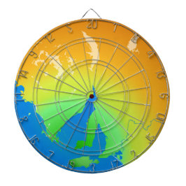 Dartboard för karta för bläckfiskland södra piltavla