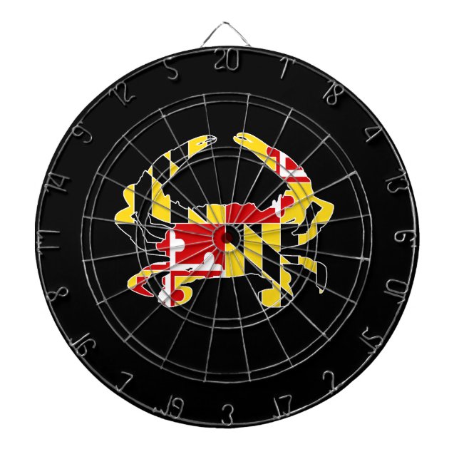 Dartboard för Maryland flaggakrabba Piltavla (Framsidan)