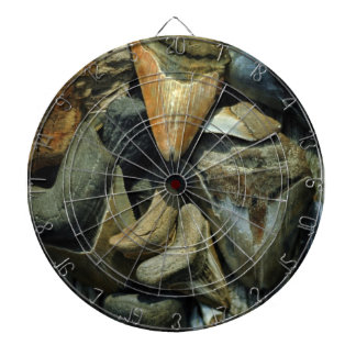Dartboard för Megalodon fossil- hajtänder Darttavla