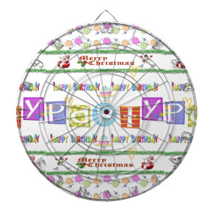 Dartboard God jul Grattis på födelsedagen Darttavla