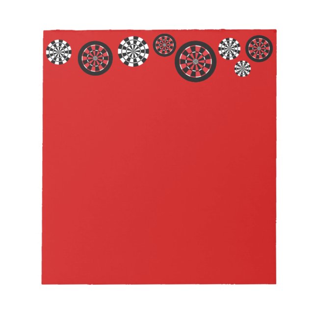 Dartboard i mod anteckningsblock (Framsida)