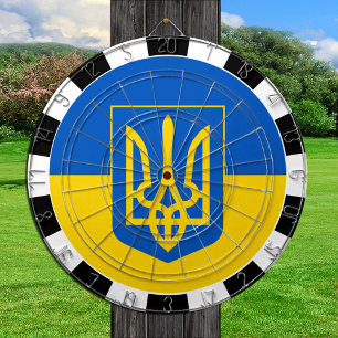 Dartboard i Ukraina och Flagga/spel i Ukraina Darttavla