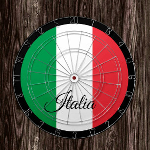 Dartboard & Italien-mördare i italienska Flagga /  Darttavla