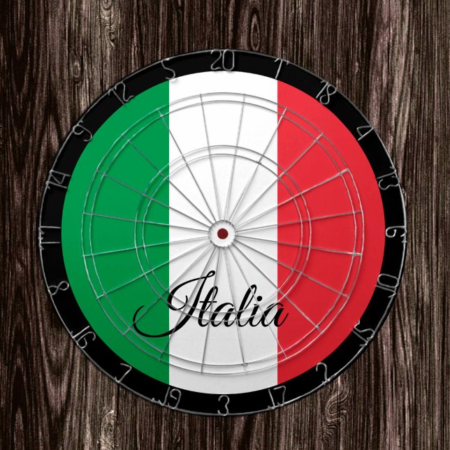 Dartboard & Italien-mördare i italienska Flagga /  Darttavla (Skapare uppladdad)