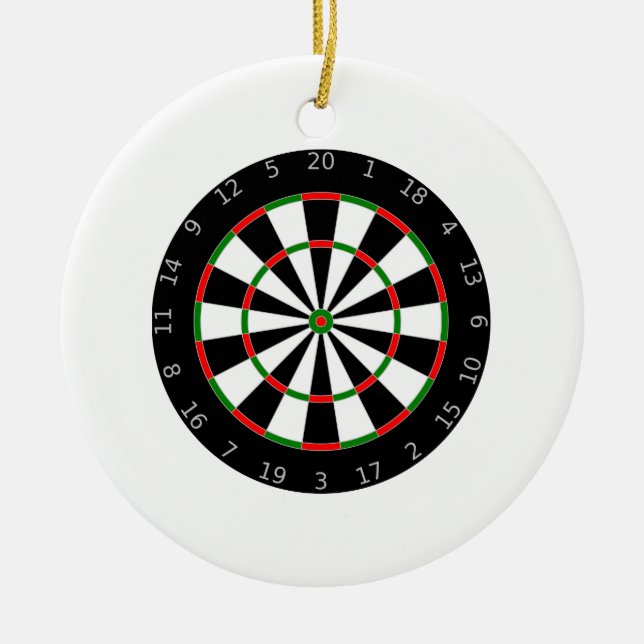 Dartboard Julgransprydnad Keramik (Framsidan)