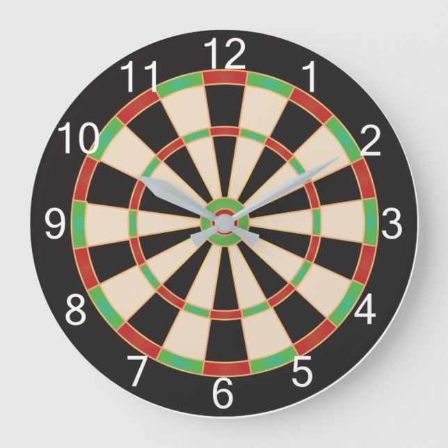 Dartboard-klocka Stor Klocka (Framsida)