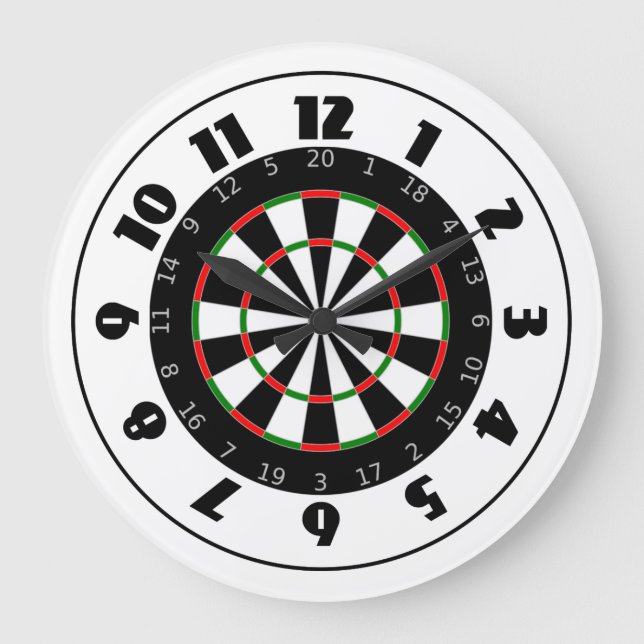 Dartboard-klocka Stor Klocka (Framsida)