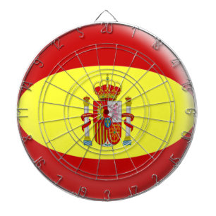 Dartboard med 6 flagga för pilSpanien spanjor Darttavla