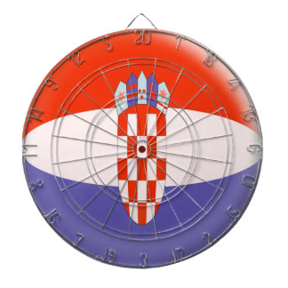 Dartboard med 6 kroatiska flagga för pilKroatien Piltavla