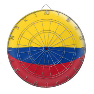 Dartboard med 6 pilColombia colombianska flagga Piltavla