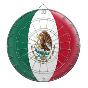 Dartboard med 6 pilMexico mexicanska flagga Piltavla