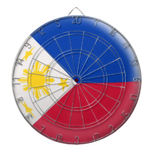 Dartboard med 6 pilPhilippines flagga Darttavla