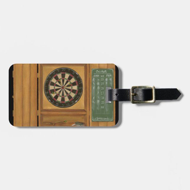 Dartboard med Cricket Scoring Bagagebricka (Horisontell Framsida)