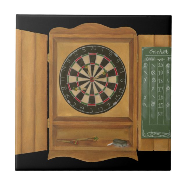 Dartboard med Cricket Scoring Kakelplatta (Framsidan)